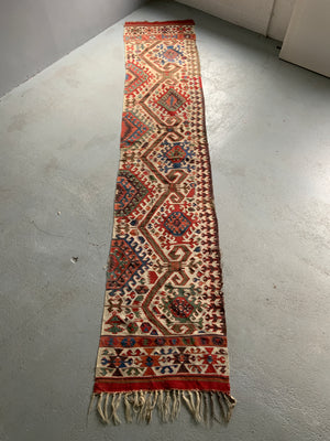 Turkish Anatolian antique kilim panel (386 x 75cm)