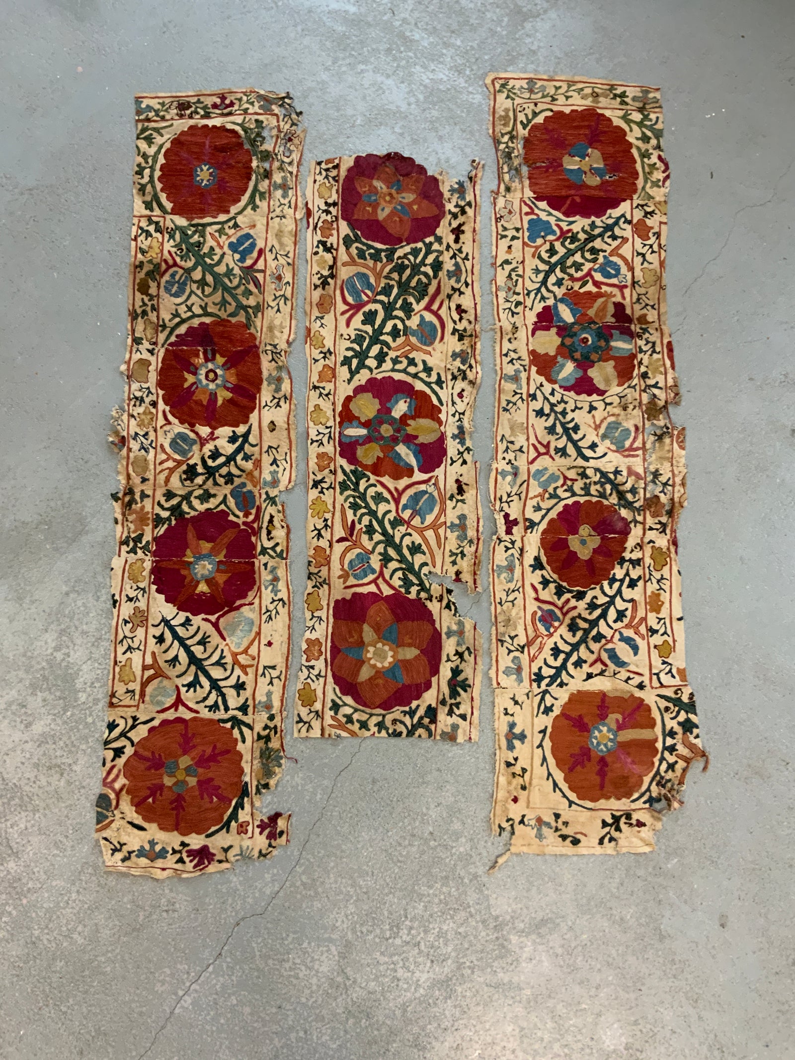 Assortment of antique suzani fragments [3]