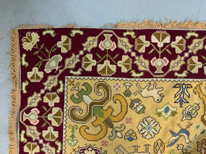 Portuguese Arraiolos needlework carpet (340 x 298cm)