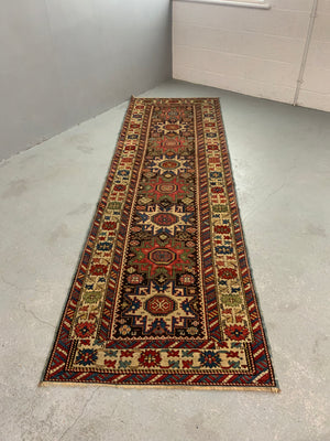 Caucasian Leshgi antique short runner (312 x 94cm)
