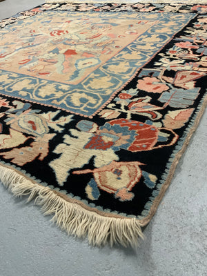 Turkish small carpet of square proportion (201 x 217cm)