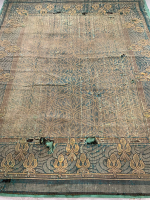Art Nouveau Belgian(?) flatweave (280 x 226cm)