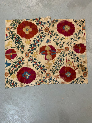 Uzbekistan antique Suzani fragment (84 x 69cm)