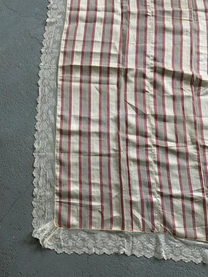 Turkish Ottoman diaphanous striped silk (355 x 170cm)