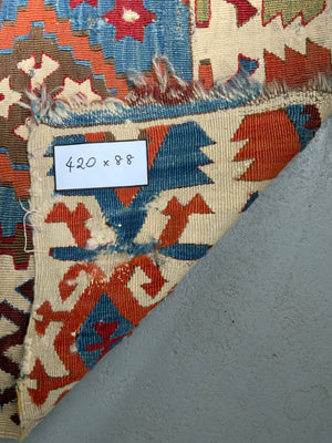 Anatolian antique kilim panel (420 x 88cm)