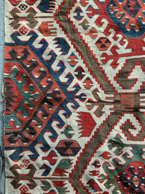 Turkish Anatolian antique kilim panel (386 x 75cm)