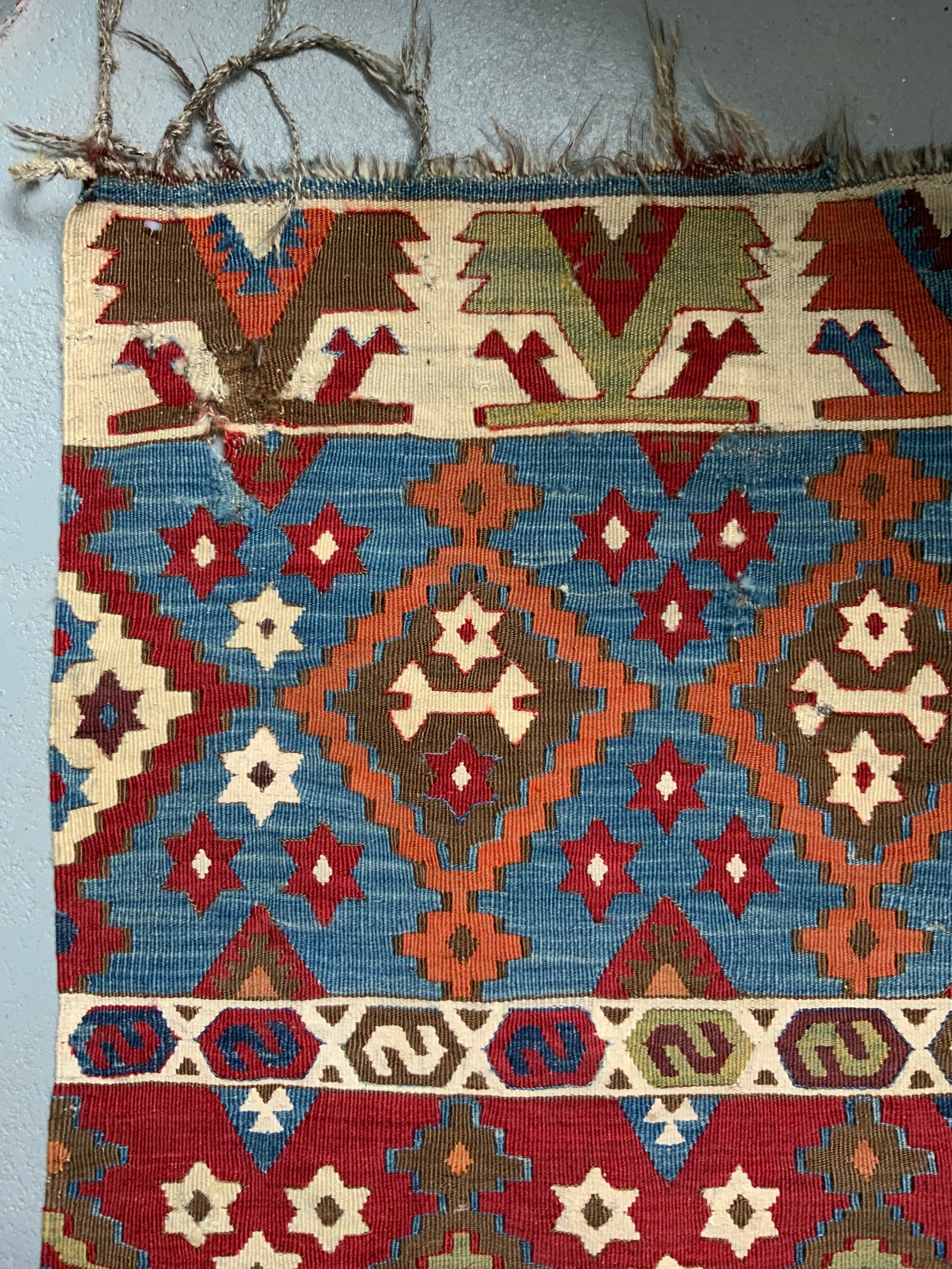 Anatolian antique kilim panel (420 x 88cm)