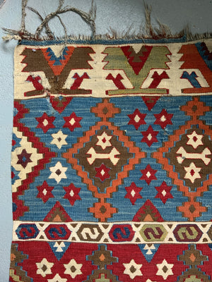 Anatolian antique kilim panel (420 x 88cm)