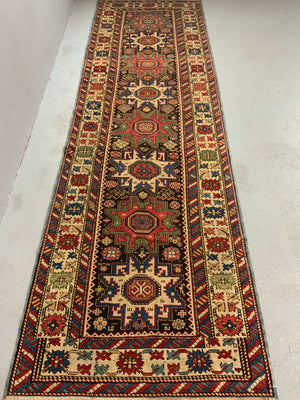 Caucasian Leshgi antique short runner (312 x 94cm)