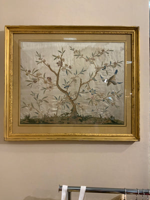 Chinese antique export silk embroidery