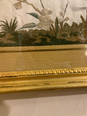 Chinese antique export silk embroidery