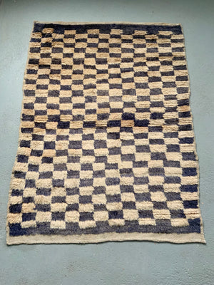 Turkish Tulu chequered rug (145 x 108cm)