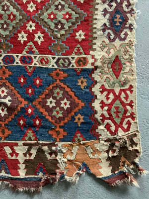 Anatolian antique kilim panel (420 x 88cm)