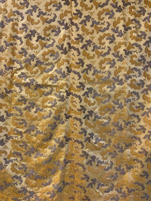 Embroidered European silk fragment (103 x 105cm)