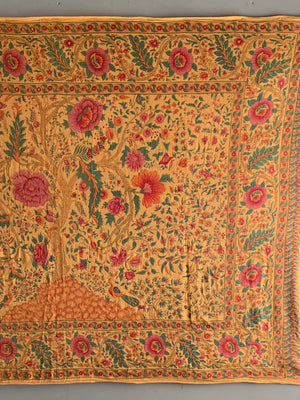 Indian bedspread in palampore design (152 x 242cm)