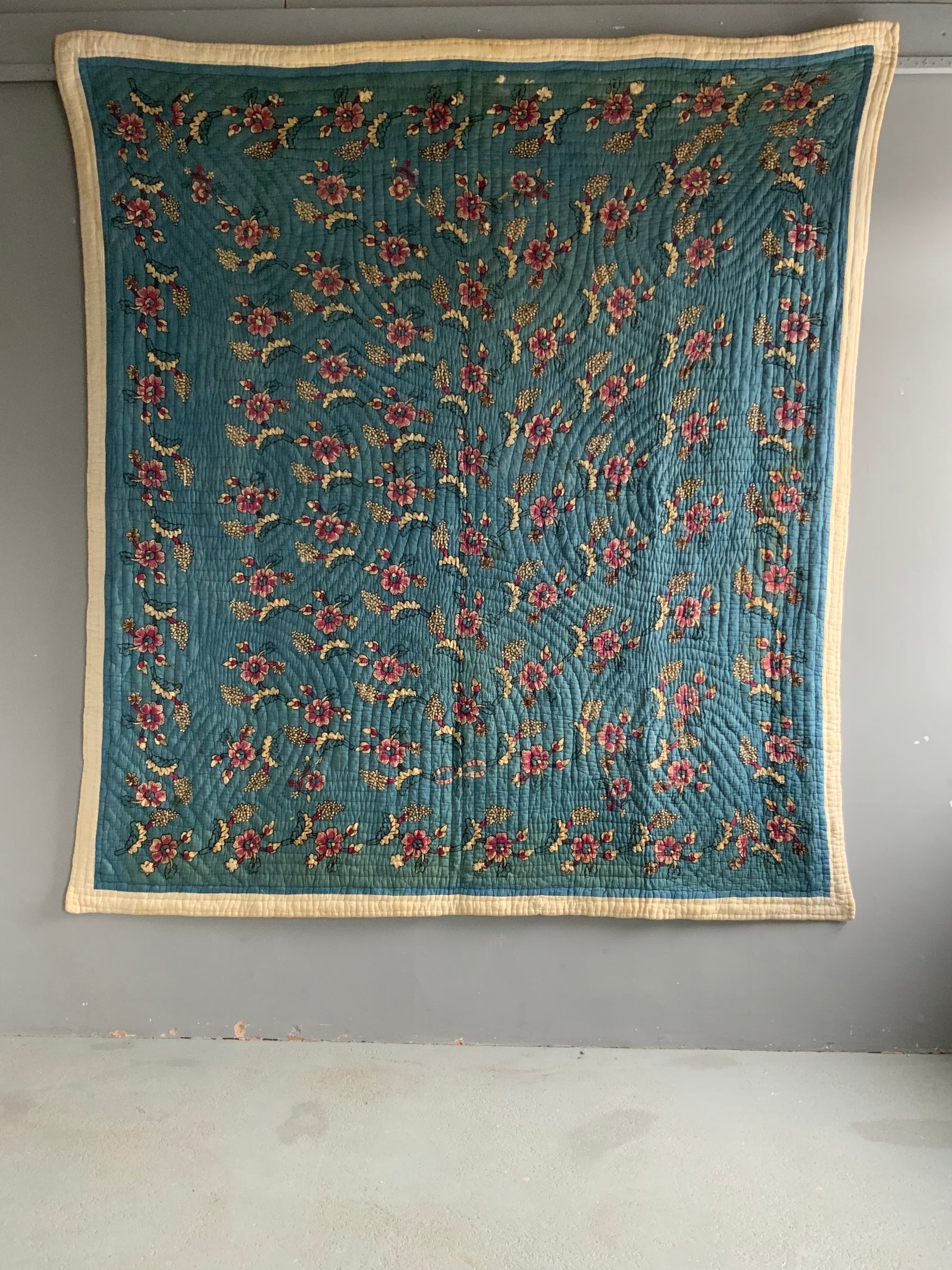 Turkish Kandili quited bedcover (202 x 183cm)