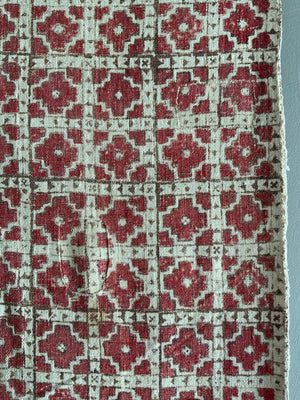 Uzbekistan block print with small repeat pattern (212 x 146cm)