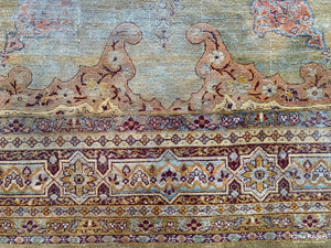 Indian Amritsar Green Carpet (Af) Circa 1900 (228 X 224Cm) Carpet