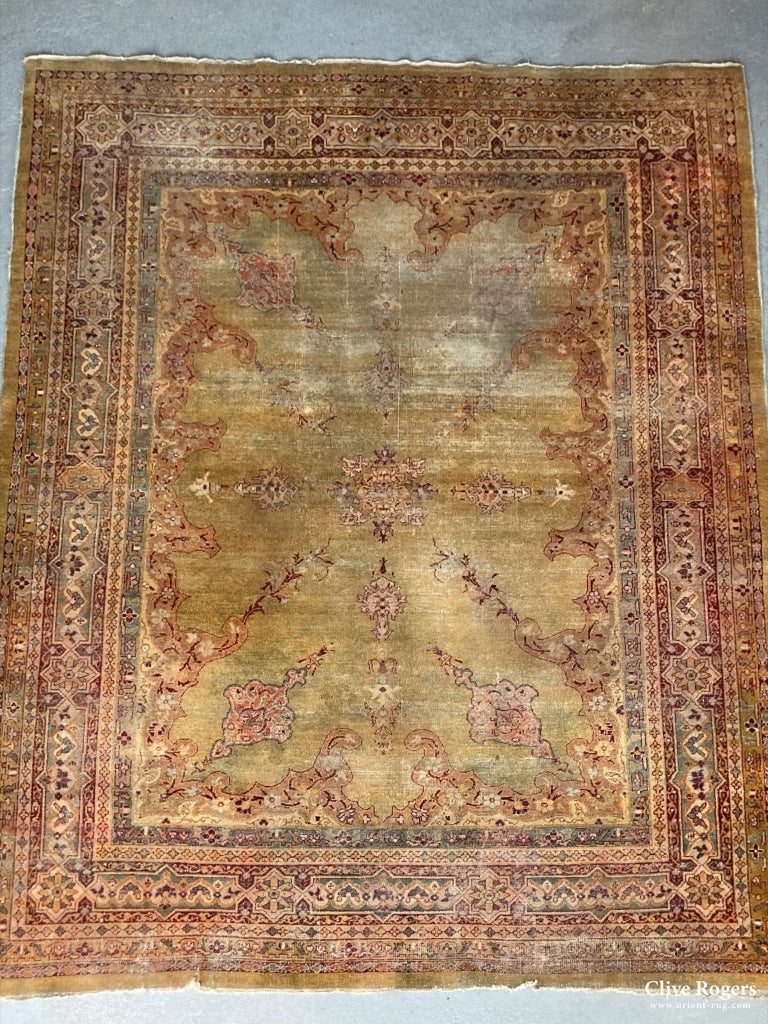 Indian Amritsar Green Carpet (Af) Circa 1900 (228 X 224Cm) Carpet