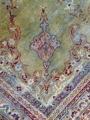 Indian Amritsar Green Carpet (Af) Circa 1900 (228 X 224Cm) Carpet