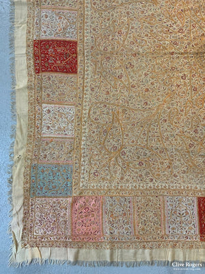 Kashmiri Fine Embroidered Shawl (184 X 184 Cm)