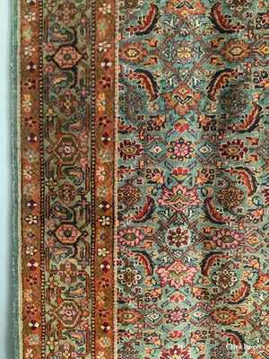 Antique Indian Peristan Carpet (380 X 145 Cm) Carpet