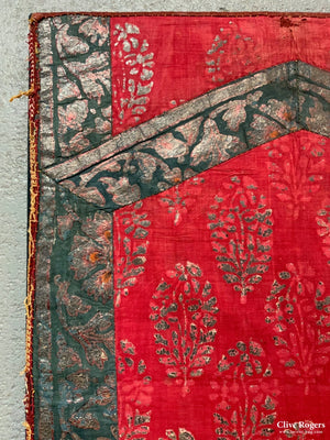 Indian W. Rajasthan Or Sindhi Pichwai Type Painted Textile ( 68 X 49 Cm )