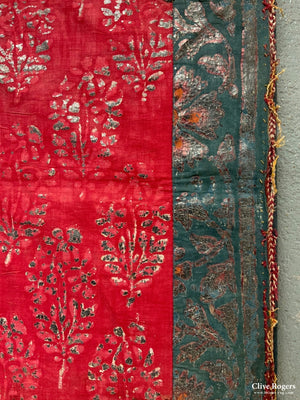 Indian W. Rajasthan Or Sindhi Pichwai Type Painted Textile ( 68 X 49 Cm )