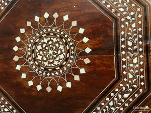 Indian Antique Punjab Hoshiapur Folding Table ( 46Cm H/w )