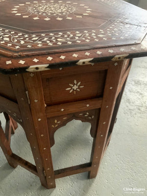 Indian Antique Punjab Hoshiapur Folding Table ( 46Cm H/w )