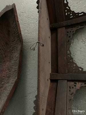 Indian Carved Hardwood Architectural Model Of A Balcony Circa 1905 ( 92 X 60Cm) Woodwork
