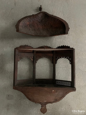 Indian Carved Hardwood Architectural Model Of A Balcony Circa 1905 ( 92 X 60Cm) Woodwork