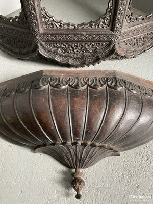 Indian Carved Hardwood Architectural Model Of A Balcony Late 19Th Cent Woodwork