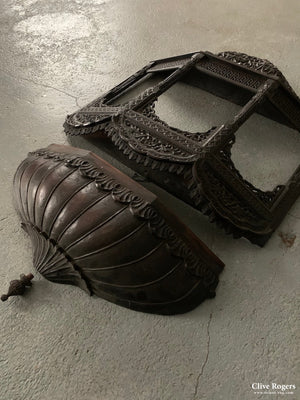 Indian Carved Hardwood Architectural Model Of A Balcony Circa 1905 ( 92 X 60Cm) Woodwork