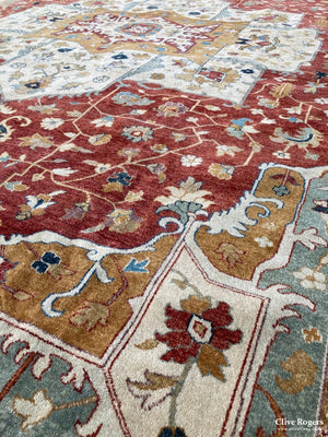 Indian Heriz Design Oversize Modern Carpet (558 X 365Cm) Oversize Carpet