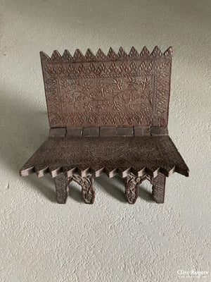 Indian Kashmir Folding Hardwood Bookrest Early 20Th Cent Bookrest