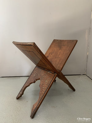 Indian Punjab Hoshiapur Workshop Folding Bookrest Circa 1900 Bookrest