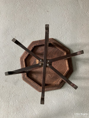 Indian Punjab Or Kashmir Folding Loose Occasional Table With Carved Top Circa 1900 Table