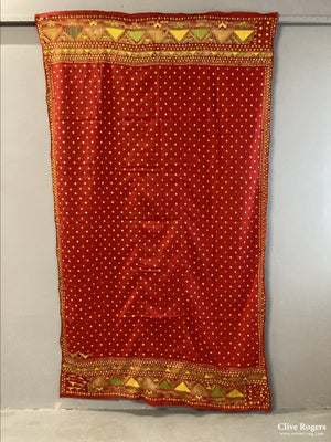 Indian Punjab Phulkari Silk Embroidered Shawl Circa 1900 Shawl