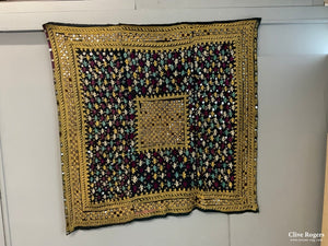 Indian Sheesha Mirror Work Shawl ( 178 X 191 )
