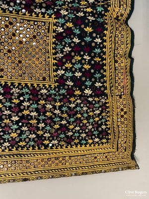 Indian Sheesha Mirror Work Shawl ( 178 X 191 )