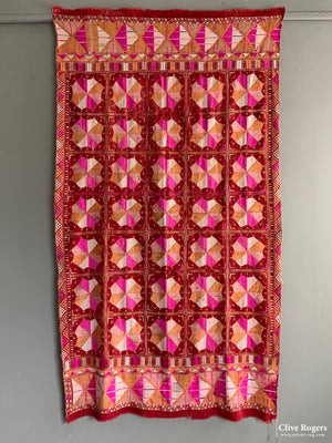 Indian Vintage Punjab Fulkari Shawl (245 X 120Cm)