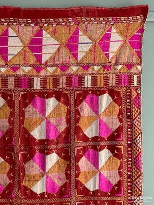 Indian Vintage Punjab Fulkari Shawl (245 X 120Cm)