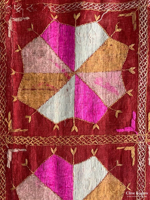 Indian Vintage Punjab Fulkari Shawl (245 X 120Cm)