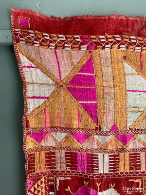 Indian Vintage Punjab Fulkari Shawl (245 X 120Cm)