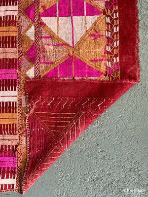 Indian Vintage Punjab Fulkari Shawl (245 X 120Cm)