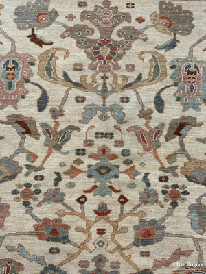Indian Ziegler Pale Carpet *new (277 X 211Cm)