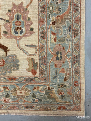Indian Ziegler Pale Carpet *new (277 X 211Cm)