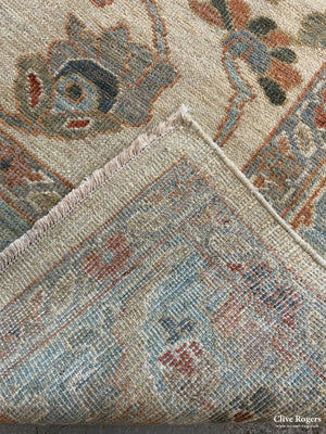 Indian Ziegler Pale Carpet *new (277 X 211Cm)