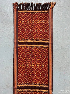Indonesian Flores Or Similar Warp Ikat *new( 180 X 46Cm)